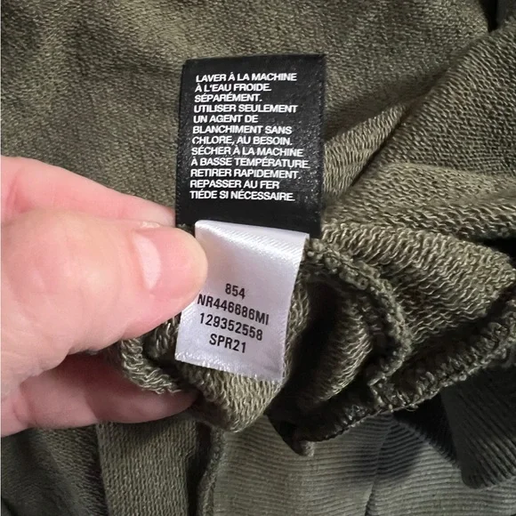 Zella Jacket Long Sleeve Hooded Sweatshirt Full Zip Lightly Ruched Green, Small - Picture 8 of 11